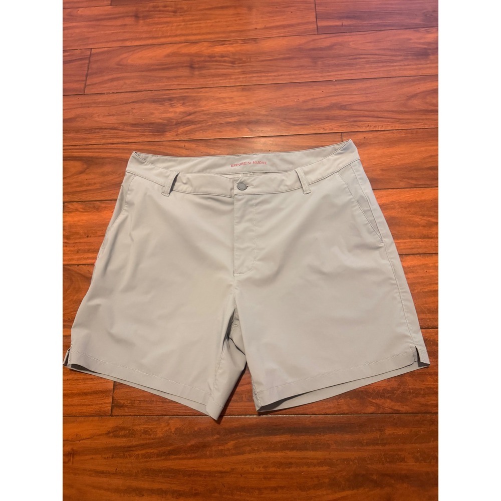 Rhone Commuter Shorts Mens 33 Light Gray Flat Front Performance Golf Stretch 7"
